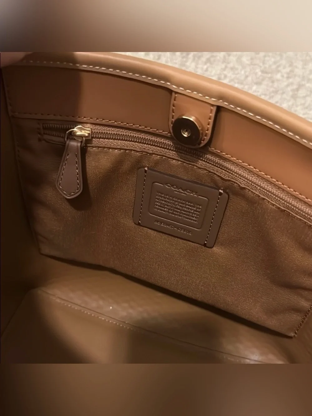 Coach Small City Straw Tote